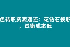 角色转职资源返还：花钻石换职业，试错成本低