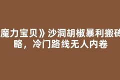 《魔力宝贝》沙洞胡椒暴利搬砖攻略，冷门路线无人内卷