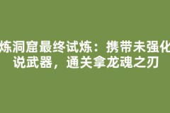 试炼洞窟最终试炼：携带未强化传说武器，通关拿龙魂之刃