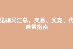 常见骗局汇总，交易、买宠、代练避雷指南