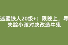 捉迷藏铁人20级+：限晚上，寻找失踪小孩对决改造牛鬼