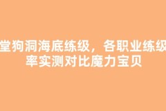 灵堂狗洞海底练级，各职业练级效率实测对比魔力宝贝